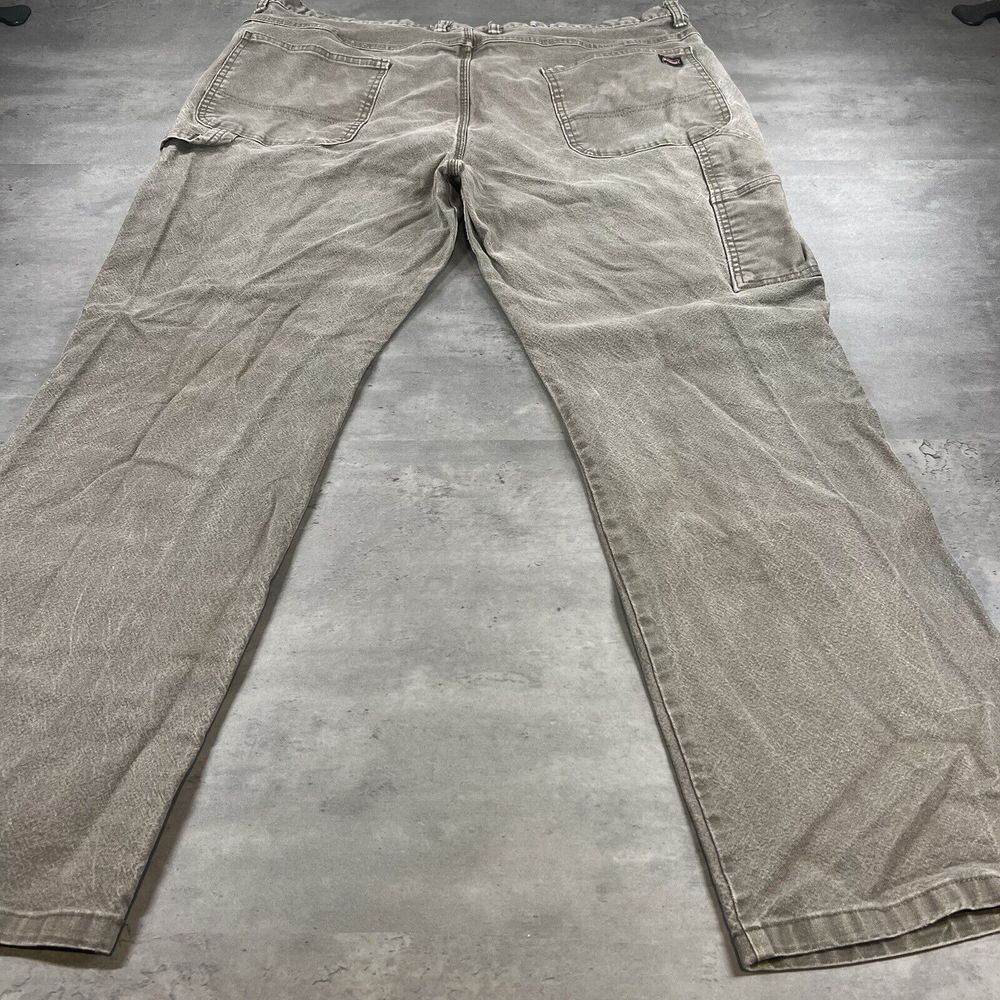 Vintage Dickies Carpenter Cargo Pants Mens 41x30 Green Brown Work Carpenter Fade